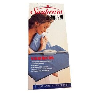 Sunbeam Heating Pad Standard Size 12 X 15 w/ 3 Heat Settings & Moist Heat